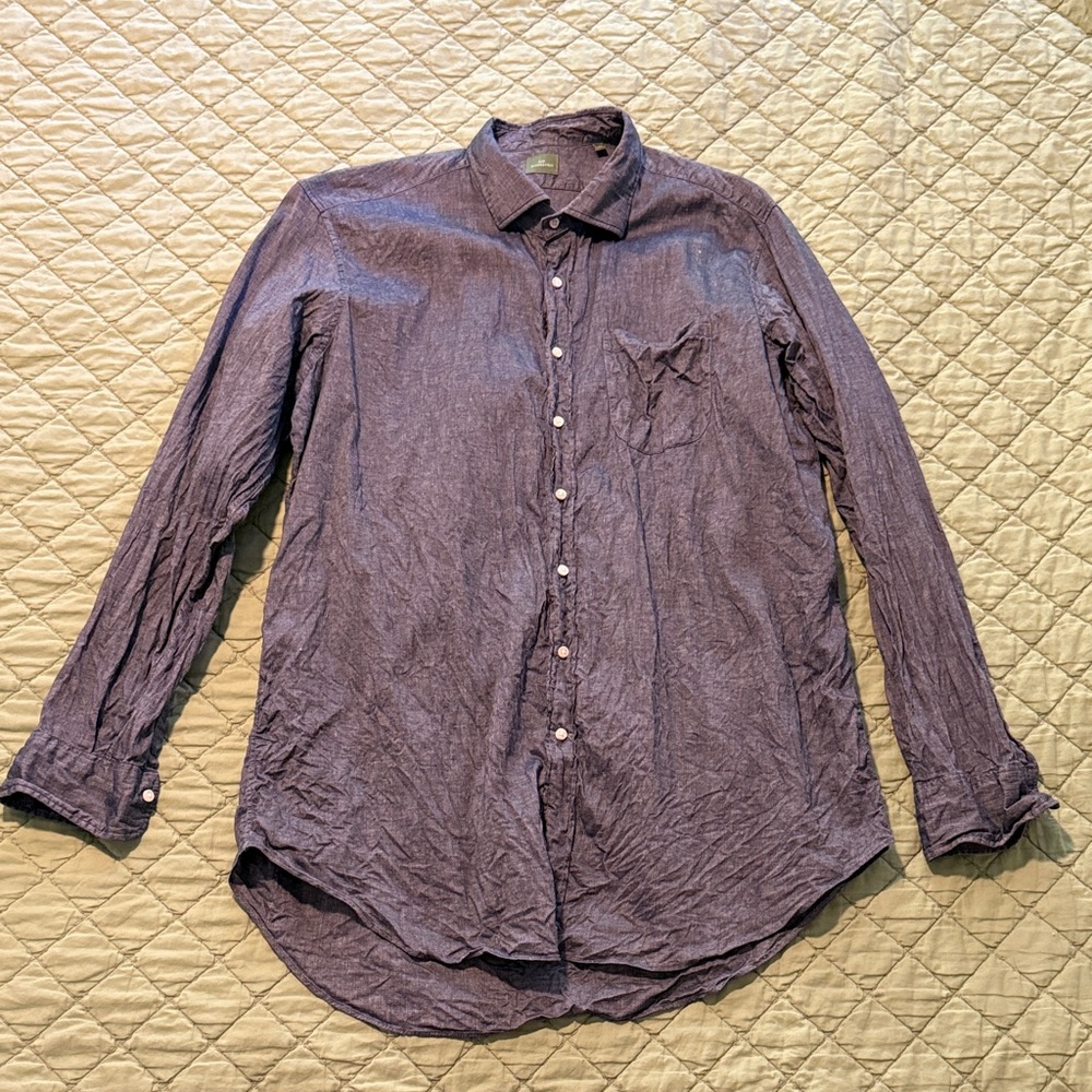 Sid Mashburn Otto Handmade Sport Shirt Blue Cottolino